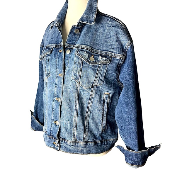 Pilcro Jackets & Blazers - Pilcro Denim Jean Jacket Women’s MP Trucker Styling Designed Distressing